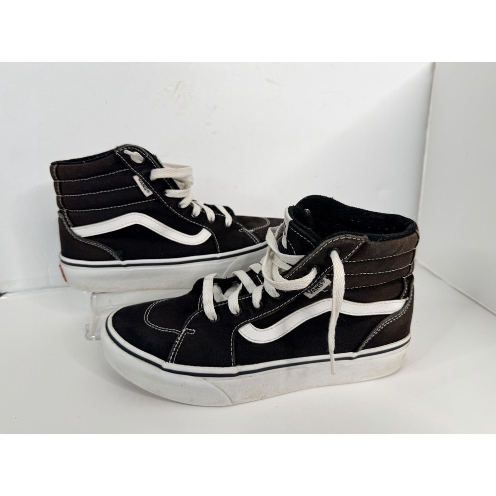 Vans Sk8‎ Hi Black White High Top Sneakers Womens 5.5 Classic Skate Shoes